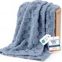 Bedsure GentleSoft Ashley Blue Throw Blanket for Couch - Checkered Fleece Blankets Gifts for Kids Girls, Cute Soft Cozy Throw for Bedroom Home Decor Gifts, 50x60 Inches