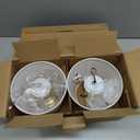 2 Pack Cordless Table Lamp, Rechargeable Desk Lamp with Fabric Shade, Battery Operated Lamp 3 Color Stepless Dimming, Small Touch Bedside Lamp Home Decor for Dining, Counter (Brushed Gold)