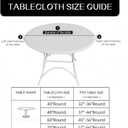 Walrus Round Vinyl Fitted Tablecloth with Flannel Backing Elastic Edge Design Table Cover Waterproof Oil-Proof PVC Table Cloth Stain-Resistant Best for 37"-44" Round