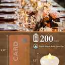 Homemory 24Pack 2 Flameless Led Floating Candles, 200 Hour Plastic Battery Operated Flickering Waterproof Tealights for Cylinder Vases, Centerpieces at Wedding, Party, Pool, Holiday (White Base)