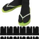 Geyoga 6 Pairs Flip Flop Socks Tabi Split Toe Socks Elastic Cotton for Men Women (Black)