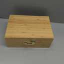 Bamboo decorative box with a removable tray and divided wooden decorative storage box, including jars, brushes, and tubesodour-resistant home organisation and storage container