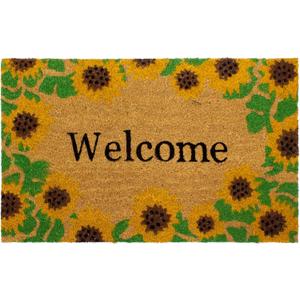 Storm Stopper – Doormat Welcome Starfish & Stripes All Weather Heavy Duty Mat 100% Natural Coir Face Non-Slip Outdoor Home Décor Absorbent, Fade Resistant & Pet Friendly 18” x 28”