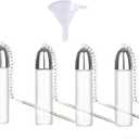 4 Pack Glass Leak-Proof Bottle Portable Pepper Shaker Outdoor Camping Travel, Airtight Portable Containers for Camping and Travel