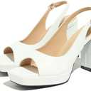 Women's Block Heels Sandals Peep Toe Ankle Strap Dress Wedding Shoes, 7.5