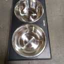 Elevated Dog Bowls, Dog Feeder with 2 Stainless Steel Dishes &1 Slow Feeder Bowl, 5 Heights Adjustable Raised Stand for Medium Large, Food Dishes with Non-Slip Feet