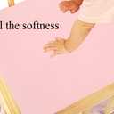 Knlpruhk Silk Fitted Crib Sheet 28" x 52" Surface (100% Pure Mulberry Silk) 9" Deep Pocket (Satin) for Baby Hair 19 Momme 6A High Grade Fibers Ultra Soft Smooth Breathable Pink