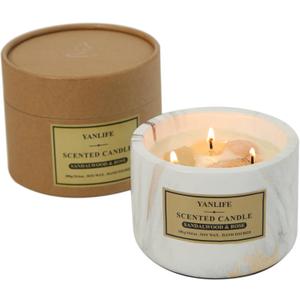 Scented Candles for Home - 100% Natural Soy Candles with Healing Crystals - Perfect Candles for Women and Candles for Men - Candles for Home Scented with Crystals and Healing Stones Included