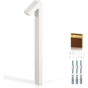 5 Inch House Numbers for Outside, Metal Address Number 1- Modern Design, Weather-Resistant White Crystal Powder Coated Finish, Stain Resistant, No Paint Peeling (White)