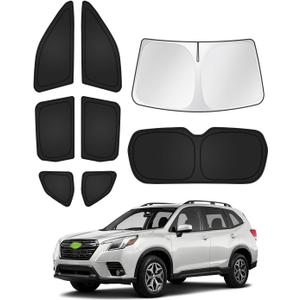 Canvcle Sunshades for 2025 2026 Subaru Forester Accessories Windshield Sun Shade Side Rear Window Shade Cover Sun Visor Shield Privacy Protection Keep Vehicle Cool Black 8PCS