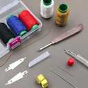 37PCS Sewing Tool Set, Portable Needle and Thread Kit with Storage Box, Embroidery Needles Thread Sewing Working Tool Kit