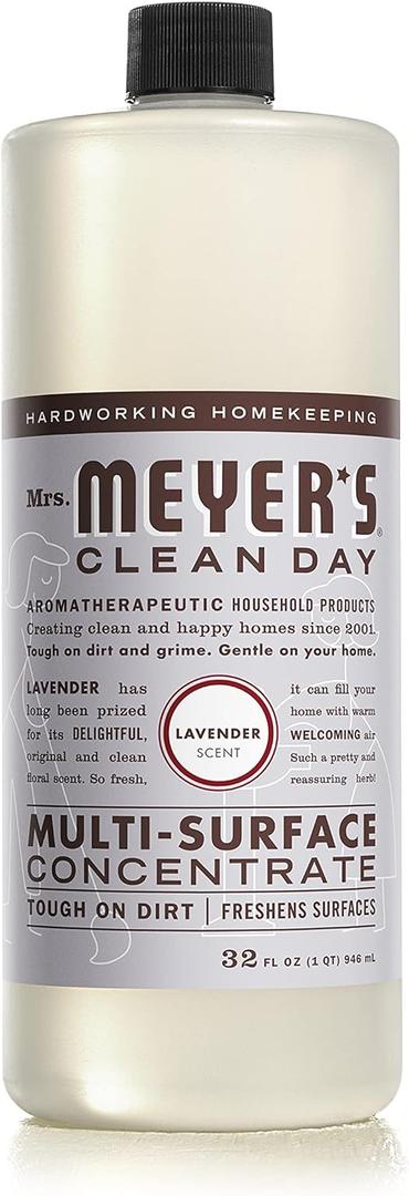 MRS. MEYER'S CLEAN DAY Multi-Surface Concentrate Bottle, Lavender Scent, 32 Fl oz (Pack of 1)