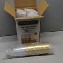 FOCUSLINE 10 oz Gold Plastic Cups, Disposable Clear Fancy Hard Plastic Cups, Gold Rimmed, Heavy Duty, Reusable,100 Count