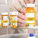 3 x 18pcs Clips for Pill Bottles, 3 Sizes Reusable Medicine Bottle Label Clips with Marker Pill Bottle Label Clips Medicine Bottle Clips Pill Organizer for Easy Medication Identification