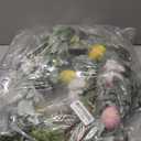 Waipfaru 2Pcs Easter Egg Garland with Lights, 6Ft Spring Garland for Mantle, Easter Table Mantel Decorations, Flower Vine with Lambs Ear for Stairs Fireplace Tree Home Decor