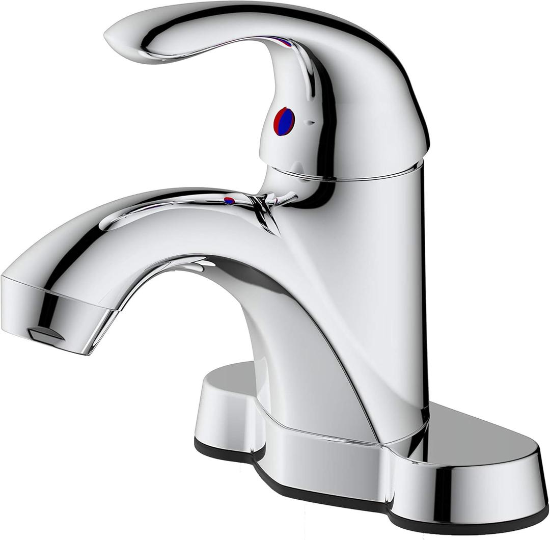 Innova Moldavite Non-Metallic Single Handle Bathroom Faucet with Easy Install QuickNut and ClogFREE PopUp Drain