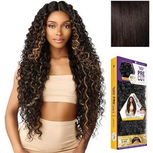 Sensationnel Butta Lace Precut Wig - Unit 7 Glueless Extra Wide 5 Inch Deep Parting Synthetic Pre Tweezed Smaller Knot Hairline (2 DARKBROWN)