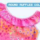 Snowheart Girls Swimsuit One Piece Bathing Suit Kids Quick Dry Shoudler Ruffle Floral Swimwear for 3-12 Years Old (Black)