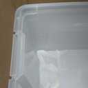 19 Quart Plastic Storage Bins with Lids, 6-Pack Stackable Clear Storage Organizing Box with Handle