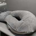 SAHEYER Body Pillow for Side Sleepers, 68 Inch Long Pillow Memory Foam Pillow with Cover, 3-Shaped Full Body Pillow Support Pregnancy - for Back, HIPS, Legs, Belly for Adults (Grey) (Medium)