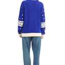 MGparty Ugly Christmas Sweater for Women 2025 Christmas Cute Light Up Sweaters Holiday Party Novelty Funny Pullover (Large, Blue)