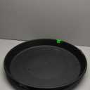 The HC Companies 21 Inch Prima Round Plant Saucer, Lightweight UV-Resistant Plastic Outdoor & Indoor Flower Pot Tray, 2-Pack Plant Pot Trays for Garden & Home Decor, Black