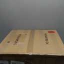 CNRATYE 20" Farmhouse Round Black Chandelier, 5-Light Rustic Dining Room Light Fixtures Over Table, Industrial Glass Chandeliers for Dining Kitchen Living Room, Clear Waterglass Drum Shade