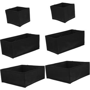 Cabilock 6pcs Clothes Drawer Organizers Wardrobe Clothes Containers Non-woven Underwear Storage Boxes Easy to Store