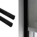 Light Blockers Blackout Side Tracks, PVC Blackout Side Strips for Window Shades and Blinds, Light Blocking Strips for Bedroom 2 Pcs(Black, 58")