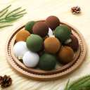 HyDren 16 Pcs Neutral Textured Christmas Ball Ornaments 2.4 Inch Vintage Christmas Tree Hanging Decor Plastic Matte Rustic Boho Ornaments with Loop for Xmas Holiday Farmhouse Decoration(Retro Colors)