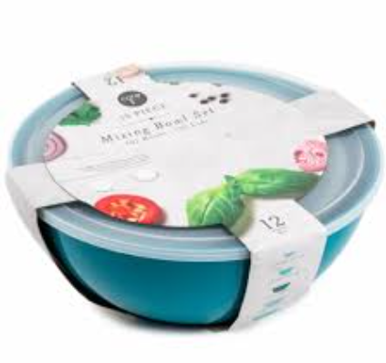 Core Mixing Bowl With Lids 12 Pcs Set