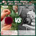 Dazftiey 12 PCS Brown Velvet Ornaments for Christmas Tree Decorations, Warm Brown Velvet Christmas Ornaments Balls,Shatterproof Xmas Decorative Hanging Ornaments(2.36 Inch)