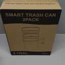 2 Pack 2.7 Gal Bathroom Trash Can with Lid, Automatic Trash Can Small Smart Garbage Can Touchless, Slim Motion Sensor Waterproof Plastic Trash Bins for Bedroom Office Kitchen Toilet (White)