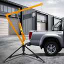 Hydraulic Hitch-Mount Truck Crane Professional 2-Inch Hitch Receiver, 3 Adjustable Capacities: 500 lbs, 750lbs, 1000 lbs(MAX) Yellow