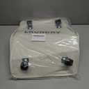 92L Large Laundry Hamper with Leather Handle,Standable Laundry Basket with Wheels ,Large Hamper,Rolling Laundry Basket White (Super Large 27.5", Beige/XXL)