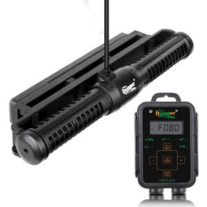 Hygger Aquarium Wave Maker - Adjustable Cross Flow Pump with LED Display Controller, Magnetic DC 24V Powerhead for Freshwater & Marine Reef Aquariums Up to 265 Gallon (25W)