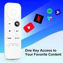 Amzpas Voice Remote for Google Chromecast 4K Snow TV, G9N9N Replacement Remote Control for Google TV HD/4K Snow Streaming Stick, GA01409-US, GA01919-US, GA01920-US, GA01923-US, GA02463-US, GA02464-US, White