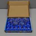 LANKER 500 PCS Blue Artificial Rose Petals with 24 PCS Bright Flickering Blue Flameless LED Tea Lights Candles (Blue Lights with Blue Rose Petals)