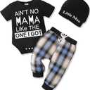 Renotemy Newborn Infant Baby Boy Clothes Outfits New to The Crew Outfits Long Pants Toddler Baby Boy Clothes Set