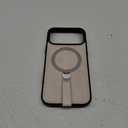 for iPhone 17 Pro Case Leather Glitter | iPhone 17 Pro Leather Case with Sparkly Shiny Stand Cute Women | Fits for MagSafe (Beige, IP17 Pro)