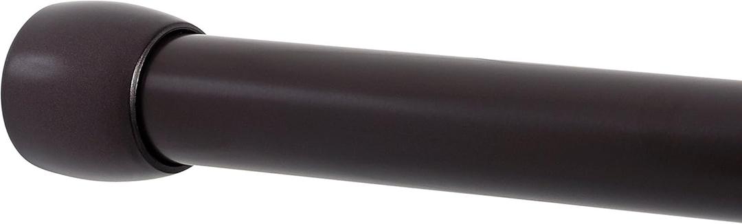 Zenna Home Tension Shower Curtain Rod, Rust Proof Metal Bathroom Shower Rod, Adjustable Curtain Rod with No Drill Easy Install, 48 - 76 Inches, Bronze (48" to 76" (Standard Size))