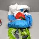 COMIN 5 FT Christmas Inflatables Outdoor Decorations Inflatable Dog with Gift Box Blowups with Built-in LEDs for Yard Party Garden Lawn Decor