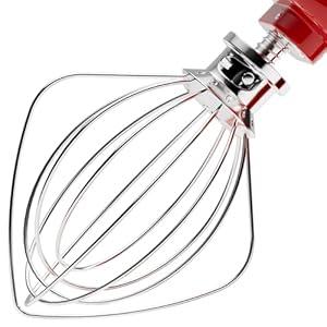 IAGREEA 6-Wire Whipped cream Attachment for KitchenAid 4.5-5 Quart Tilt-Head Stand Mixer, K45WW accessory Replacement, Stainless Steel Egg Cream Stirrer, Cake Mayonnaise Whisk, Whipping Egg White