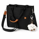 Firecolor Chic Large Sturdy Canvas Tote Bag -27" X 16" X 8" Extra Big Largest Grocery Shopping Beach Reusable Totes Bags (Black) 