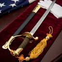 Official 39" USMC NCO Ceremonial Sword Hilt & Mirror-Polished Stainless Steel Blade with Scabbard