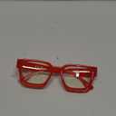 livho Oversized Blue Light Blocking Glasses for Woman - Rectangle Fashion Glasses for Computer, Chic Preppy Frame (Coral Red)