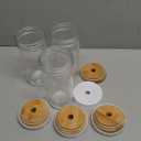 DWTS DANWEITESI Glass Cups with Lids and Straws,24 oz Smoothie Cup with Lid and Straw-Boba Mason Jar,Matcha Cup Wide Mouth Reusable Drinking Glasses,Iced Coffee Cups Glass,Vasos De Vidrio【3 Pack】