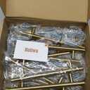 Haliwu 30 Pack Cabinet Handles Brass Gold Cabinet Pulls 5 Inch Hole Center Drawer Pulls Modern Bar Dresser Handles for Bathroom Kitchen Bedroom