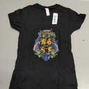 Harry Potter Girls' Hogwarts Plant Crest (Black, S)