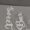 Bucherry Wedding Sweet Bar Table Sign Wooden White Sweet Bar Table Decorations Wood Hollow Standing Centerpiece for Wedding Shelf Birthday Party Decor